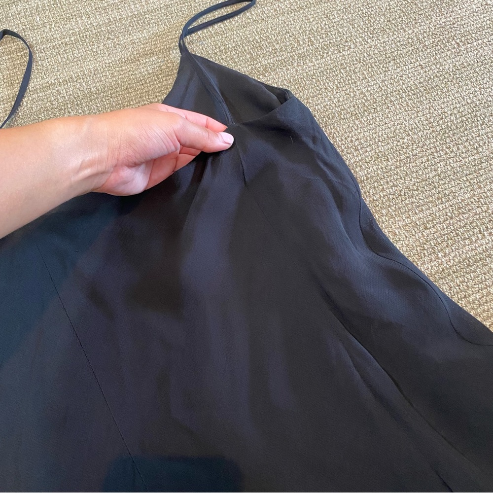 Ralph Lauren Black Slip Mini Dress with Asymmetric Hem - Picture 6 of 6